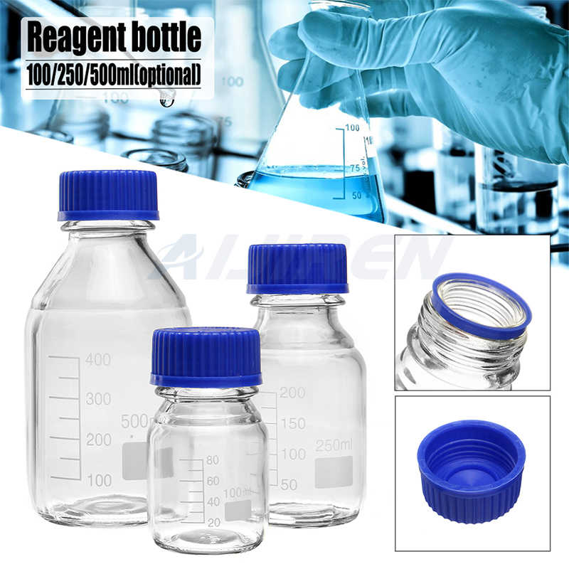 Screw Huke Customized logo amber reagent bottle